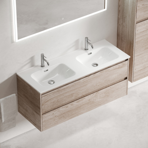 Тумба под раковину Sancos Libra LB120-2EG 120х50 подвесная цвет коричневый - фото 4